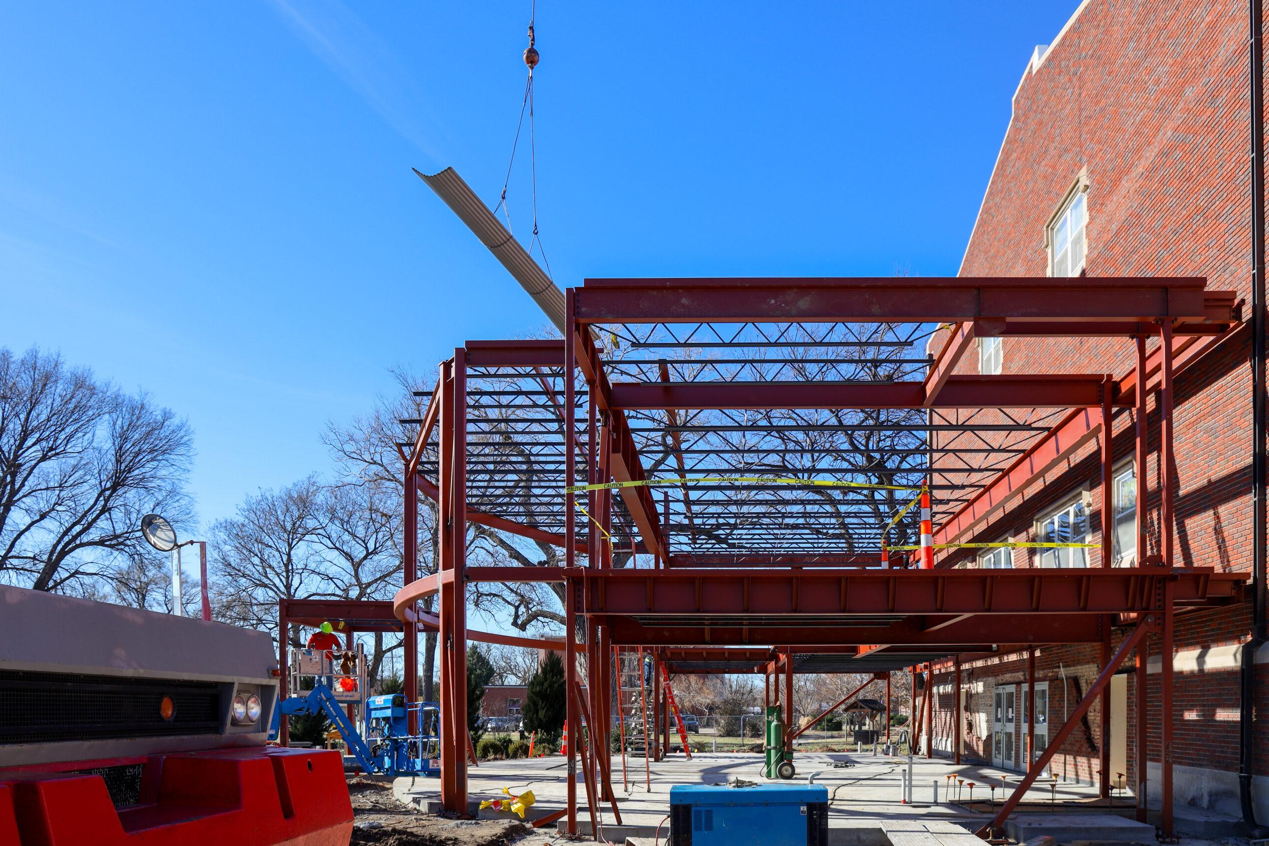 Construction on Pioneer Hall's New Entrance